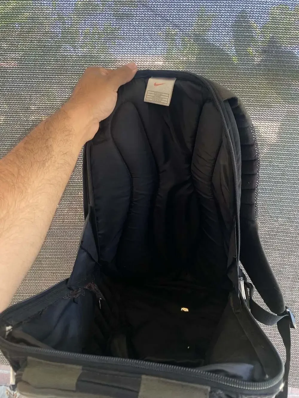 Vintage Nike Y2K Sport Backpack in Black and Brown